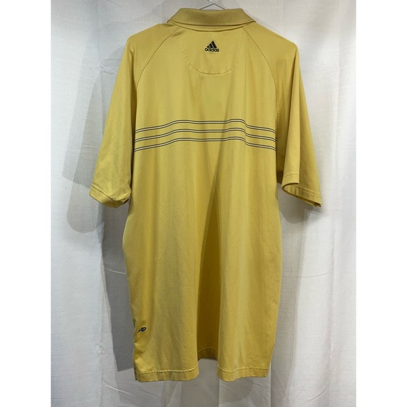 Adidas Men’s Polo Clima‎ Cool Yellow Size XL Logo - Picture 3 of 6